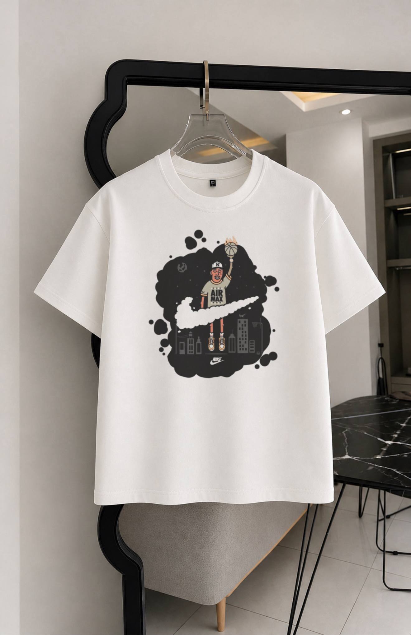 تیشرت طرح نایک(Nike) چاپی دو نخ پنبه سایز S تا 4XL