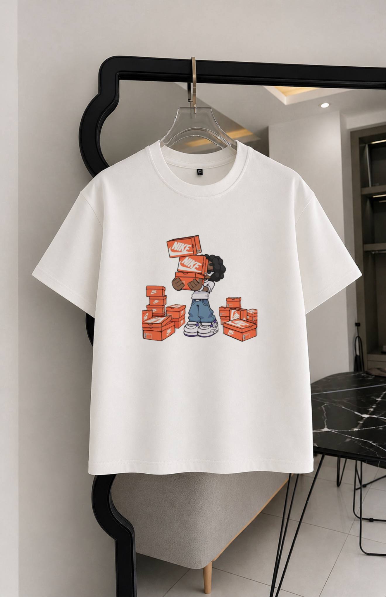 تیشرت طرح نایک(Nike) چاپی دو نخ پنبه سایز S تا 4XL