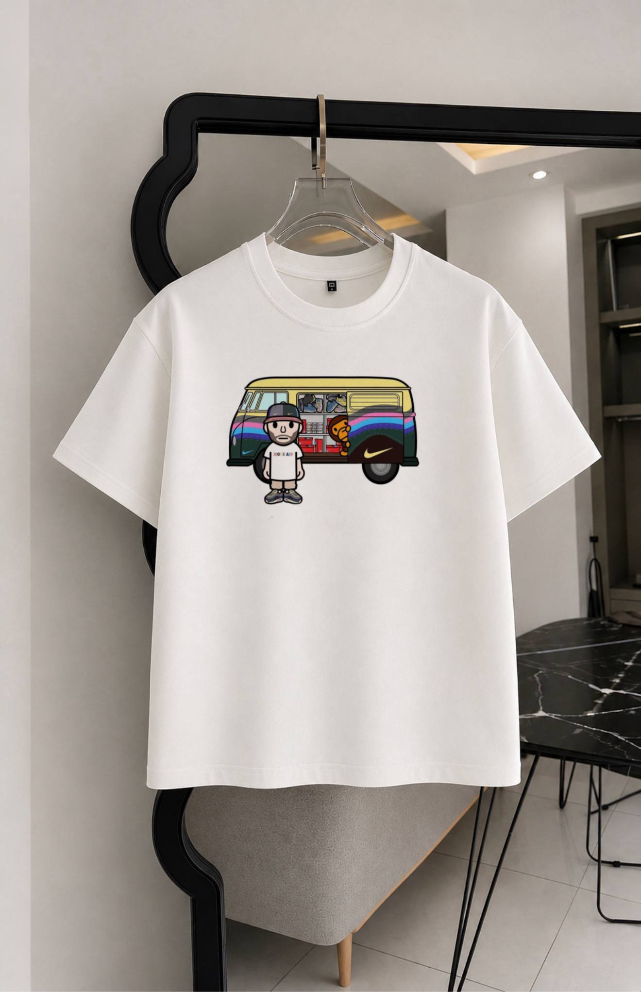 تیشرت طرح نایک(Nike) چاپی دو نخ پنبه سایز S تا 4XL