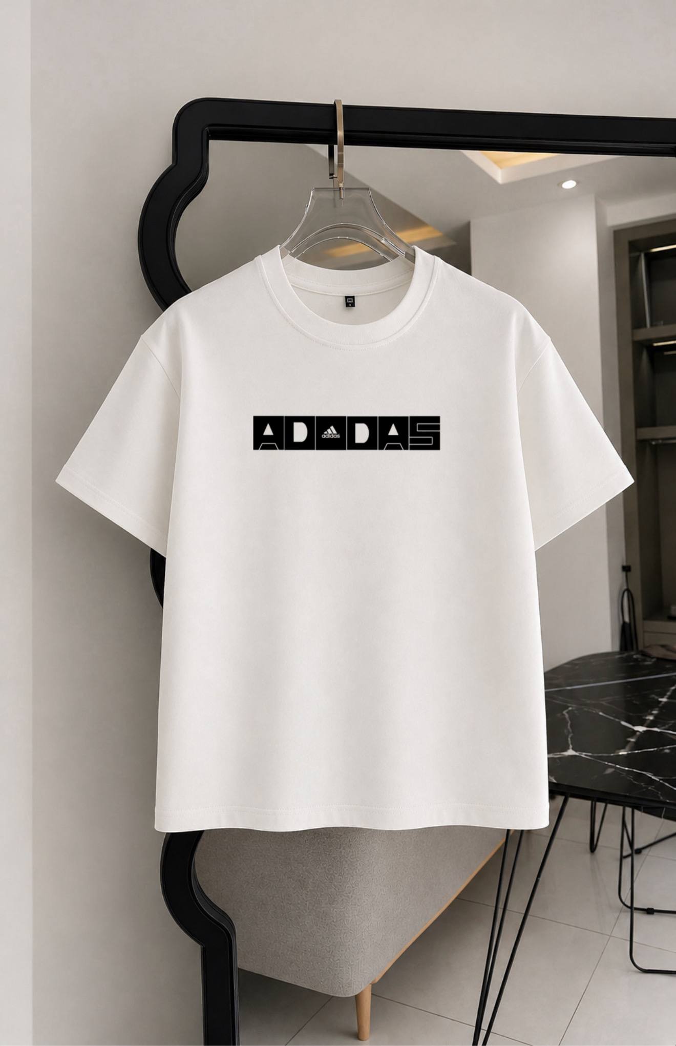 تیشرت طرح آدیداس(adidas) چاپی دو نخ پنبه سایز S تا 4XL