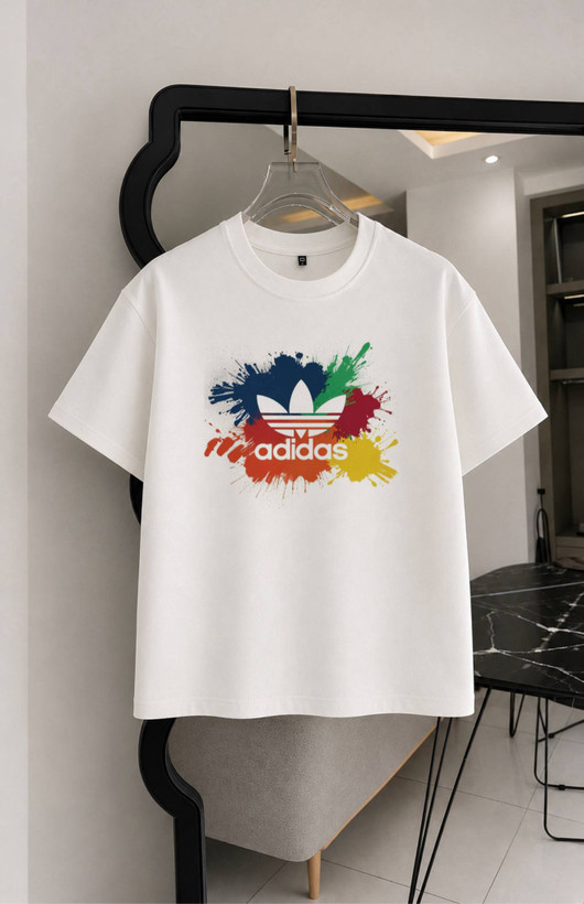 تیشرت طرح آدیداس(adidas) چاپی دو نخ پنبه سایز S تا 4XL