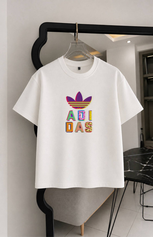 تیشرت طرح آدیداس(adidas) چاپی دو نخ پنبه سایز S تا 4XL