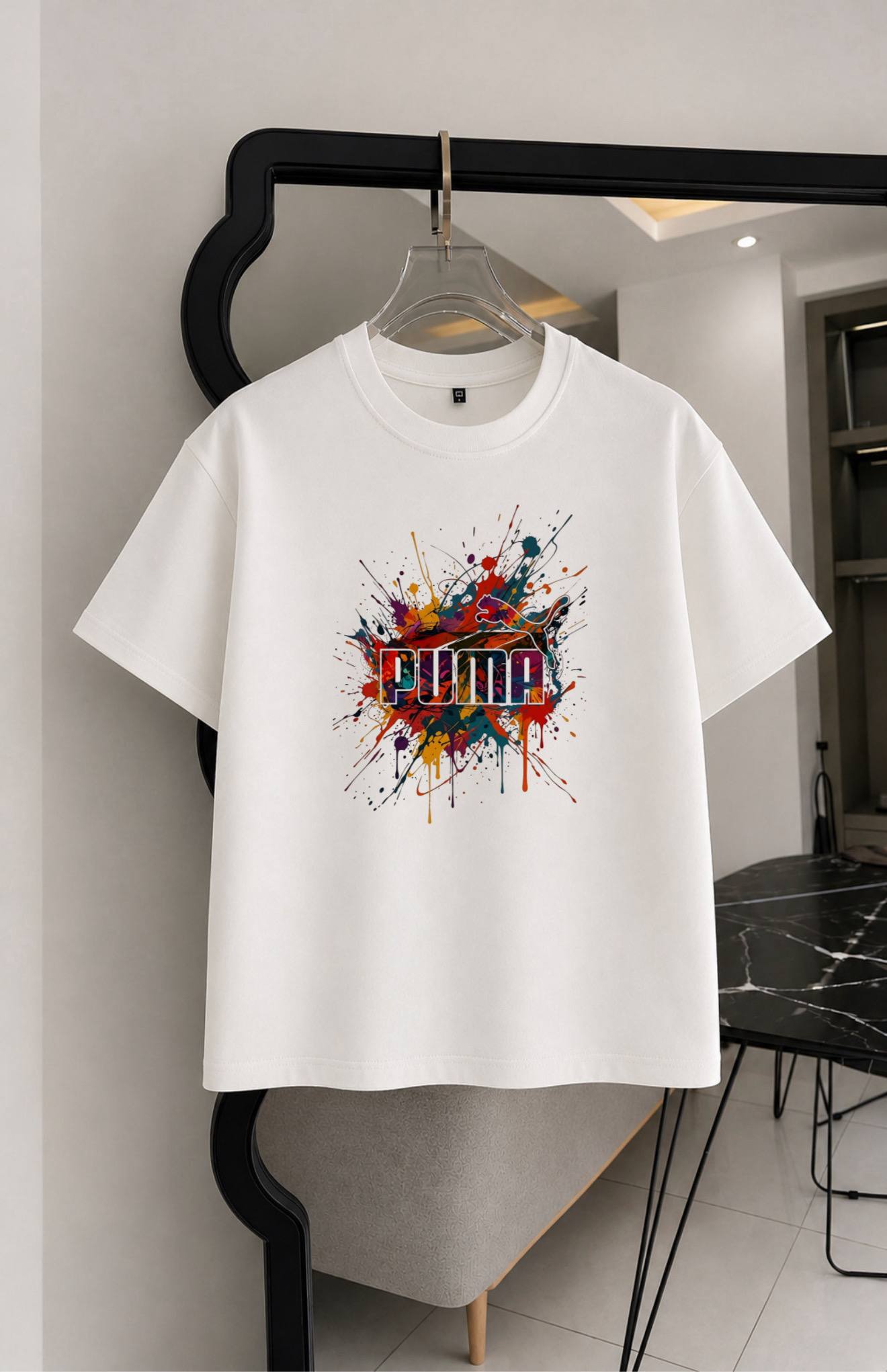 تیشرت طرح پوما (puma) چاپی دو نخ پنبه سایز S تا 4XL