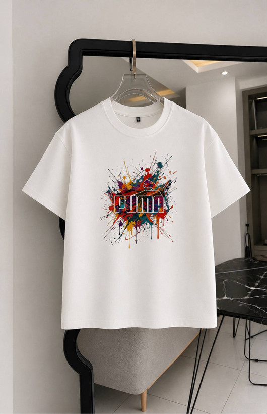 تیشرت طرح پوما (puma) چاپی دو نخ پنبه سایز S تا 4XL